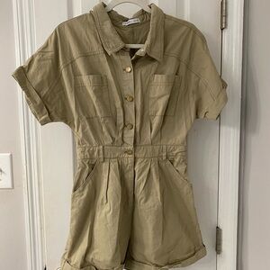 Kendall Lane Olive Green Utility Romper